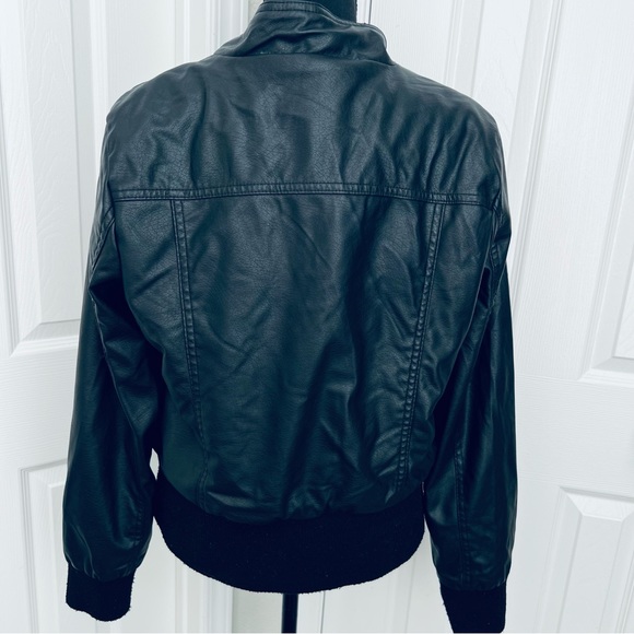 🕶️ Ashley by 26 International Black Faux Leather Jacket  Size XL - Picture 7 of 9